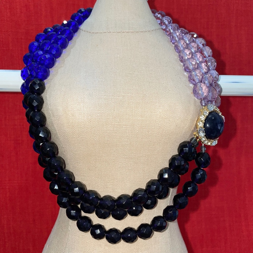 Singed, Rare, Gerard Yosca triple strand necklace